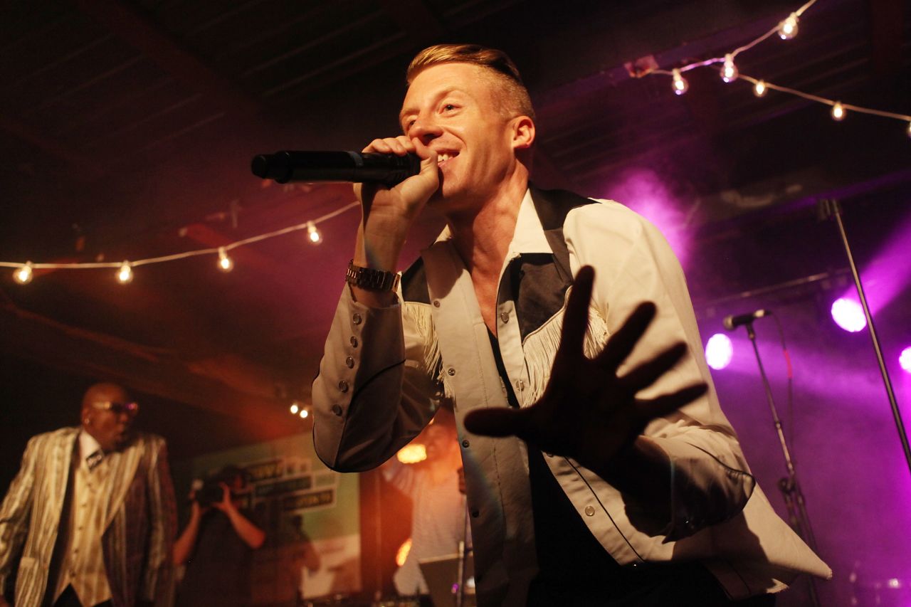 Macklemore performs on March 12.