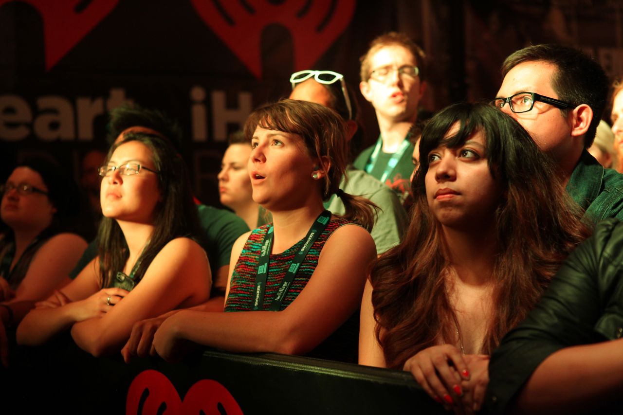 Fans attend the iHeartRadio showcase on Tuesday, March 12.