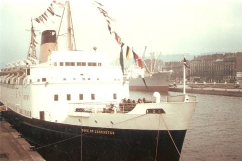Before she was an open-air gallery, the <em>Duke of Lancaster</em> was a luxury passenger ferry. During the summer months she traveled the high seas as a cruise liner around western Europe, the Mediterranean and Scandinavia. 
