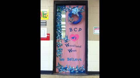 The door of Terrilynn Monette classroom.