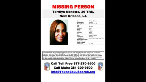This poster of Monette was released to help find her.