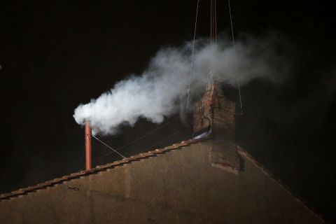 White smoke billowing from the Sistine Chapel signals a new pope has been chosen on Wednesday, March 13. The 115 cardinal-electors, meeting in strict secrecy, needed to reach a two-thirds plus one vote to elect the 266th pontiff.