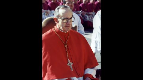 Then-Archbishop of Buenos Aires Bergoglio is seen in Vatican City in this undated photo. He's the first non-European pope in the modern era and the first South American pope.
