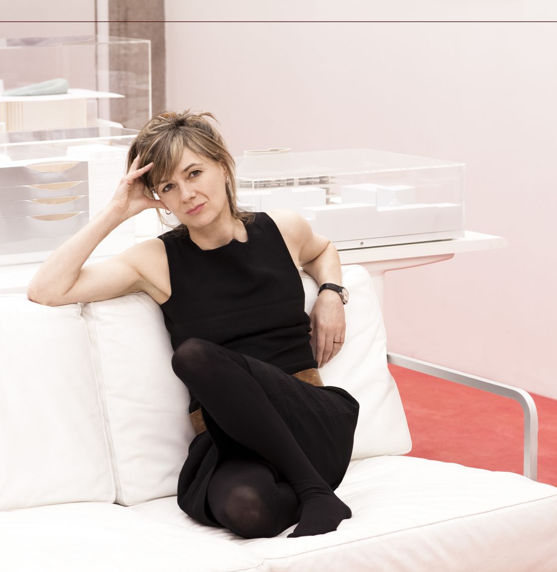 Architect Amanda Levete at her offices in London