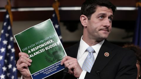 Rep. Paul Ryan, chairman of the House Budget Committee, presents his budget plan Tuesday.