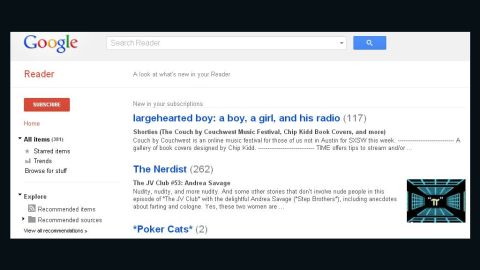 Google Reader was launched in 2005 but had been losing readers, the company said in a blog post.