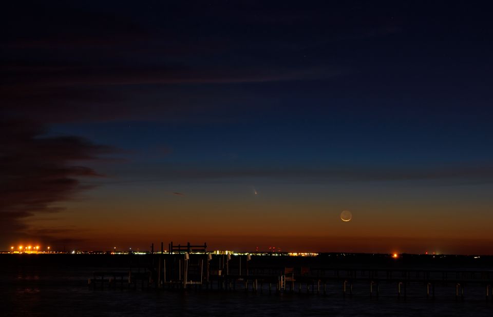 Sidney Rosenthal stood at the edge of the Pensacola Bay in Gulf Breeze, Florida to capture this shot of the Pan-STARRS comet. He says he enjoys astrophotography and always marvels at celestial objects. 