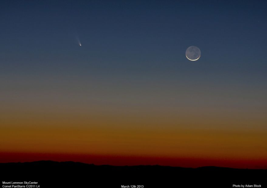 Adam Block shot this photo of Comet Pan-STARRS from the top of Mount Lemmon in Arizona. Block marveled at the twilight sky and its beautiful colors.