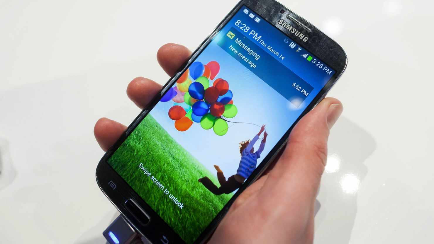 The upcoming Samsung Galaxy IV phone will have a 5-inch screen, up .2 of an inch from the previous model.