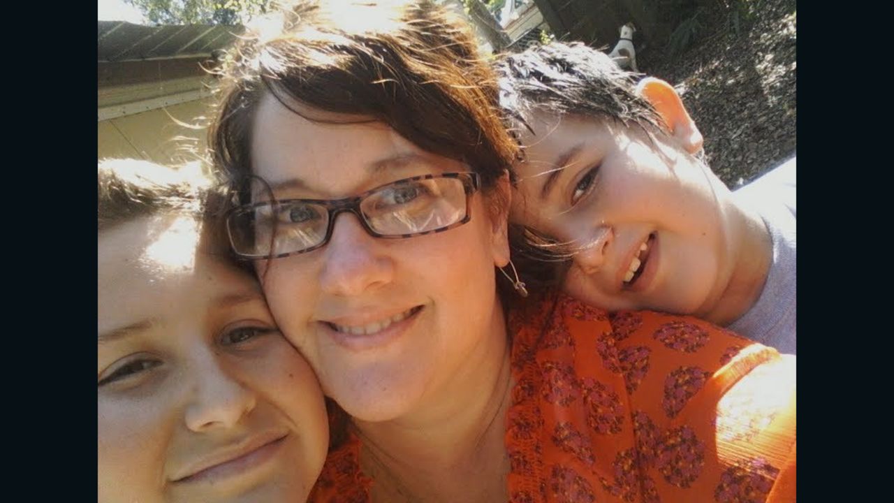 Amy Lawson and her sons