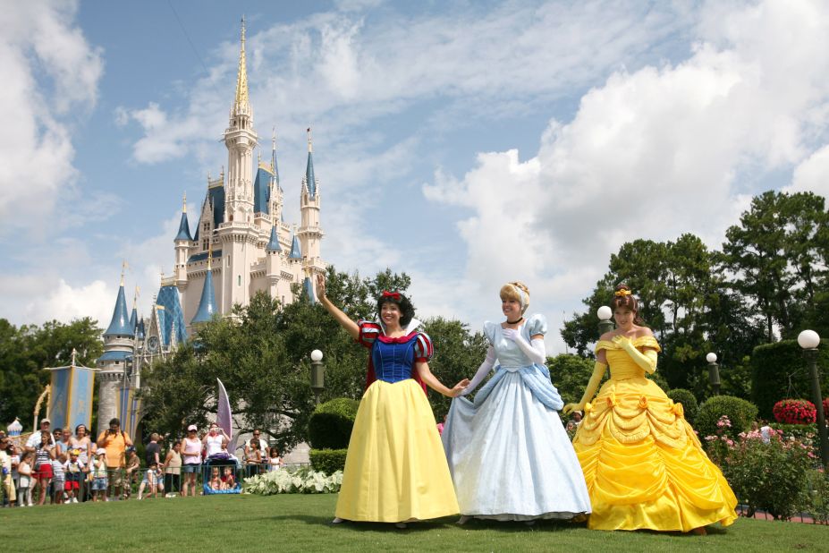 Disney's Magic Kingdom theme park in Florida came in first place in FamilyFun's top amusement parks category.  Guests can expect to meet Disney princesses such as Snow White, Cinderella and Belle at Disney theme parks, resorts and certain restaurants. 
