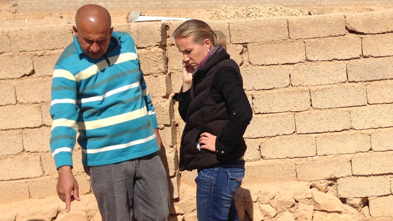 Mohammed Rejeb shows Damon the graves in Husayba where members of his family are buried.