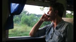 Tony on the train to Bagan. PHOTO BY JOSH FERRELL