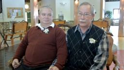 Following the signing of a bill authorizing same-sex marriage, the chairman of a northern Michigan Indian tribe presided over the union of Tim Lacroix and longtime partner Gene Barfield.