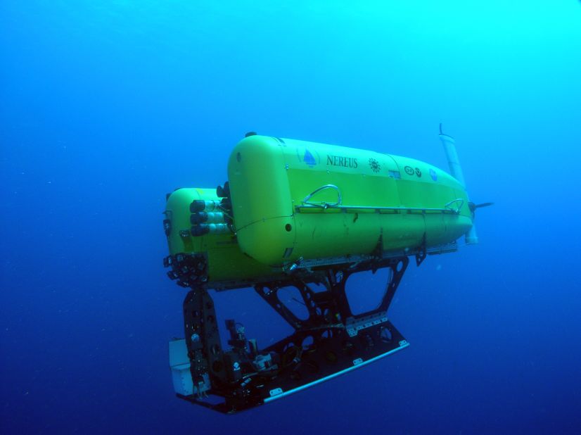 Woods Hole Oceanograhic Institution's Nereus is a one-of-a-kind vehicle that operates as a free-swimming robot to conduct surveys and close-up investigations of seafloor organisms. It reached Challenger Deep in 2009 and in 2014 will be used to conduct the first systematic study of life in ocean trenches.