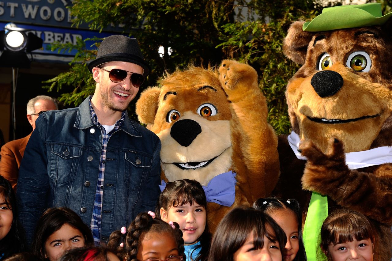 Timberlake gave a voice to Boo Boo in 2010's live-action comedy "Yogi Bear." Dan Aykroyd voiced Yogi.