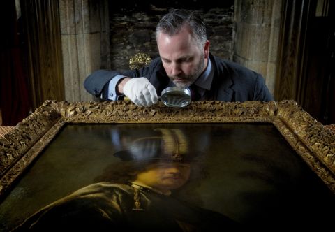 A painting donated to Britain's National Trust three years ago has been identified as a self-portrait of Dutch artist Rembrandt van Rijn.