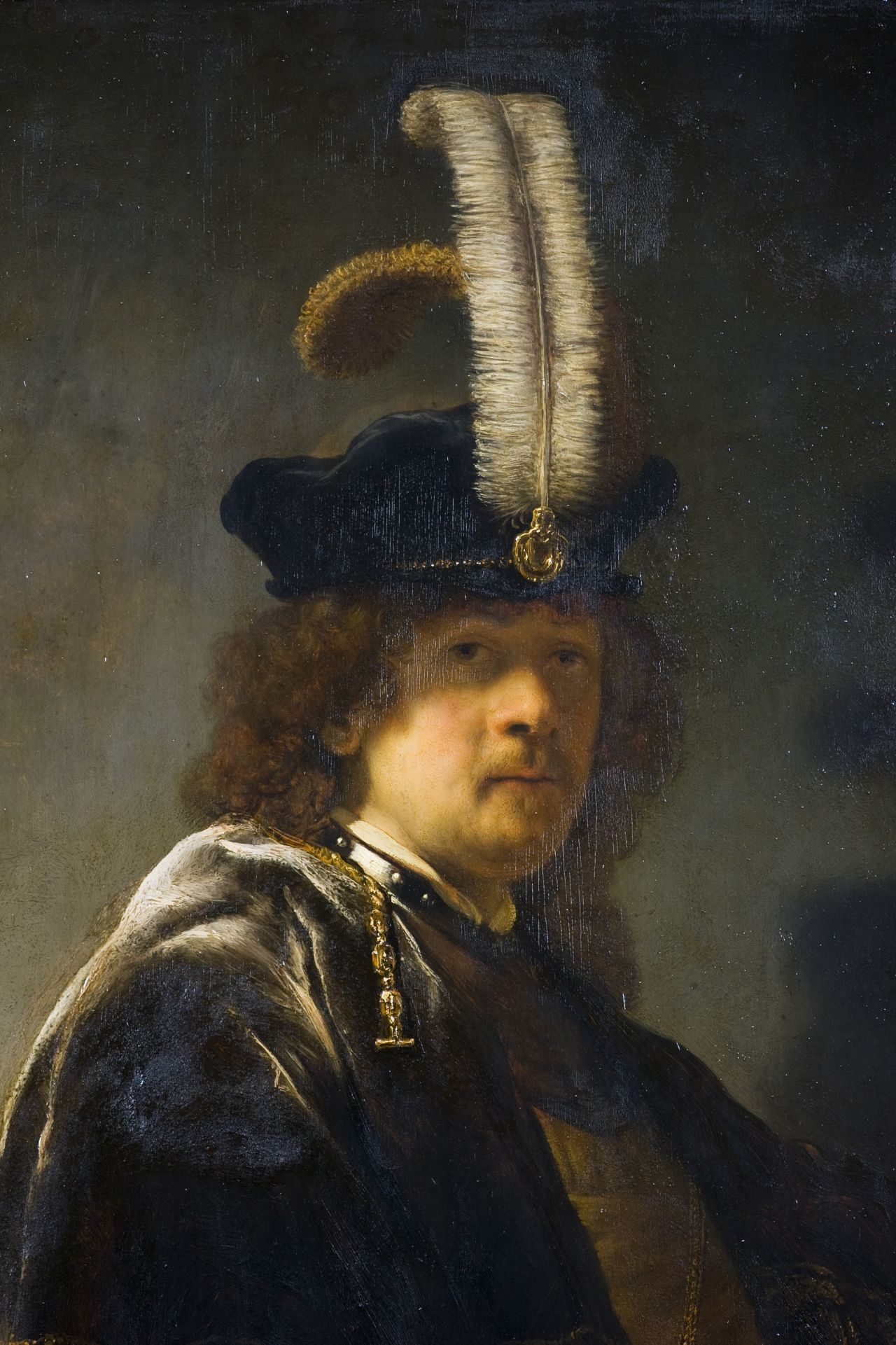 A Rembrandt self-portrait, pictured here on display at Britain's Buckland Abbey, was only revealed to be the Dutch master's work in 2013.