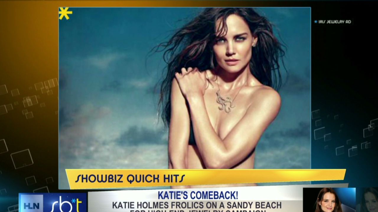 Katie Holmes nearly topless in new ad