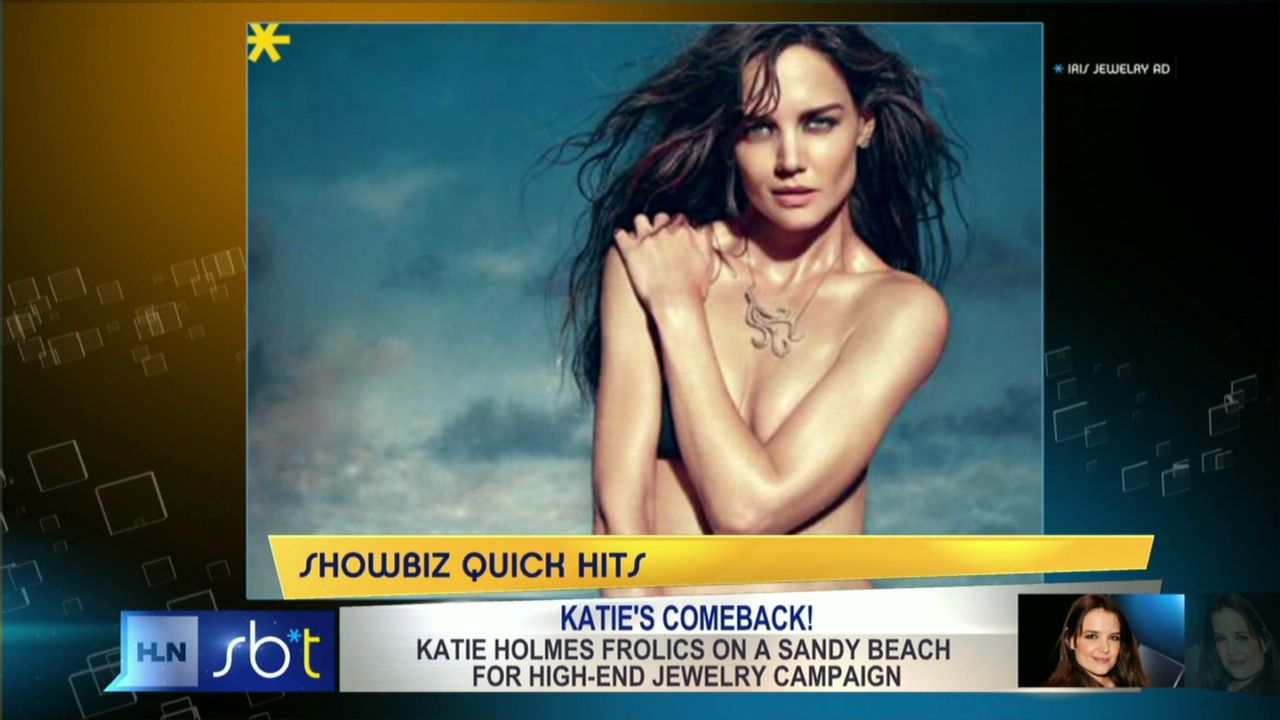 Katie Holmes nearly topless in new ad