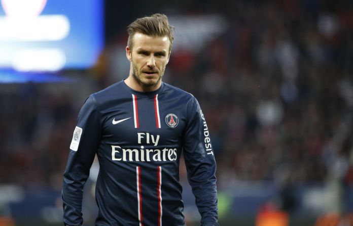 David Beckham has topped the list of the world's highest-paid footballers compiled by prestigious France Football magazine. The veteran midfielder, who signed a five-month contract with French club Paris Saint-Germain in January, is set to earn $46.5 million during the 2012-13 season. Beckham is donating his salary, which is said to account for 5% of his earnings, to a children's charity. 