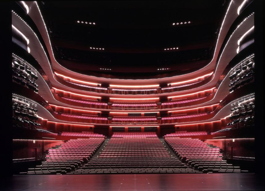 Completed in 2004, this nine-floor theater and opera hall is made of steel and reinforced concrete, with an exterior that mimics a fluid wave. Ito's firm beat nine other bidders to win the competition to design the center.
