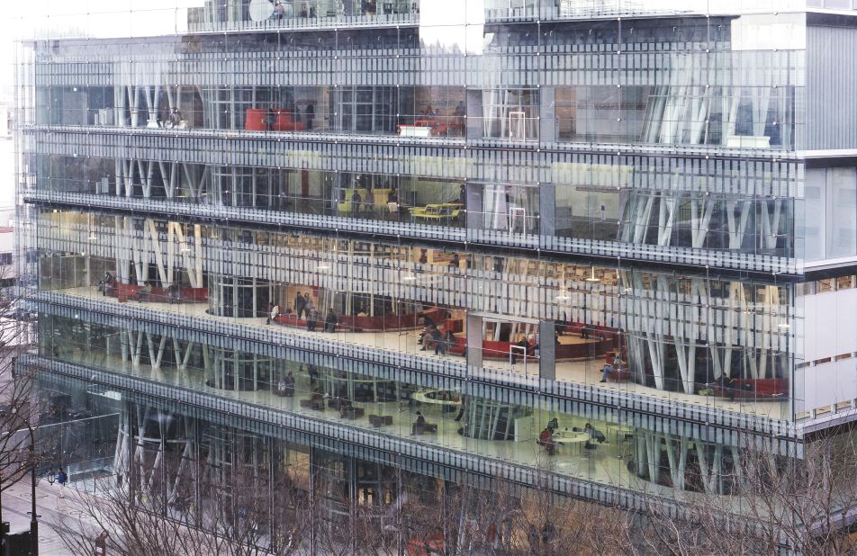 One of Toyo Ito's masterpieces, this library employs structural tubes resembling tree trunks in place of walls. It's built to withstand the shock of powerful earthquakes. Ito has said that "all architecture is an extension of nature." 