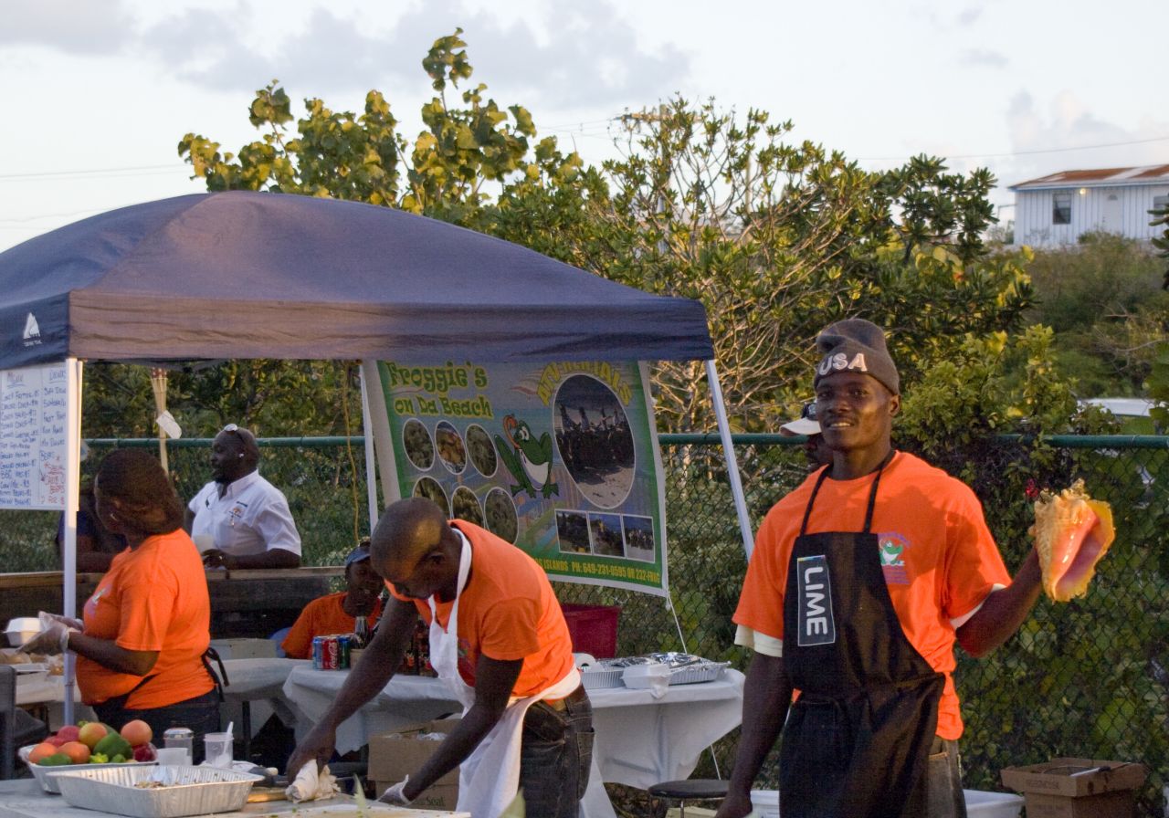 Local vendors, island specialties.