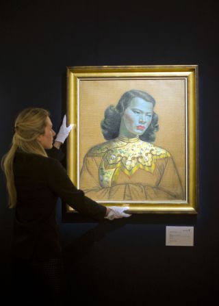 Vladimir Tretchikoff's "Chinese Girl" sold for almost $1.5 million at Bonhams auction house in London on Wednesday.
