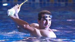 Michael Phelps, seen here at a promotional event in China in 2010, has been learning to play golf since his retirement from swimming.  
