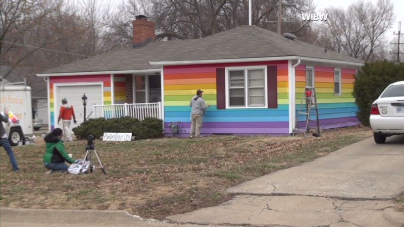 Rainbow house gets revenge on neighbors