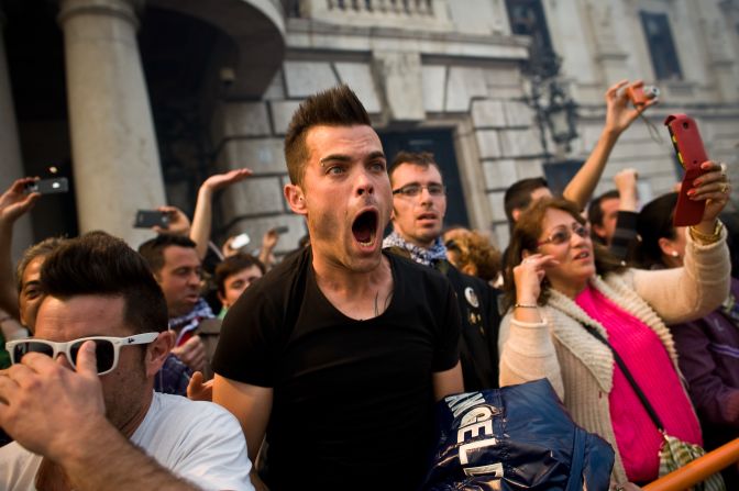 The explosion of fireworks captivates crowds in Valencia on March 19.