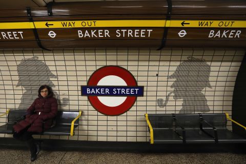 Baker Street is famous for being the home of the fictional detective Sherlock Holmes, and his pipe smoking silhouette is present throughout the station. It was remodeled between 1911-13 to its present form as part of a comprehensive rebuilding project by the Metropolitan Railways. It was turned into the new company headquarters and flagship station, and quickly became known as the 'Gateway to Metroland'.