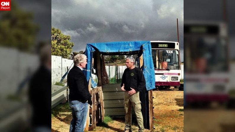 CNN Chief National Correspondent John King talks to the owner of an Israeli security training center while covering President Barack Obama's visit to the region. King and CNN producer Tasha Diakides have been <a href="index.php?page=&url=http%3A%2F%2Finstagram.com%2Fjohnkingcnn" target="_blank" target="_blank">documenting their Middle East trip on Instagram</a>.