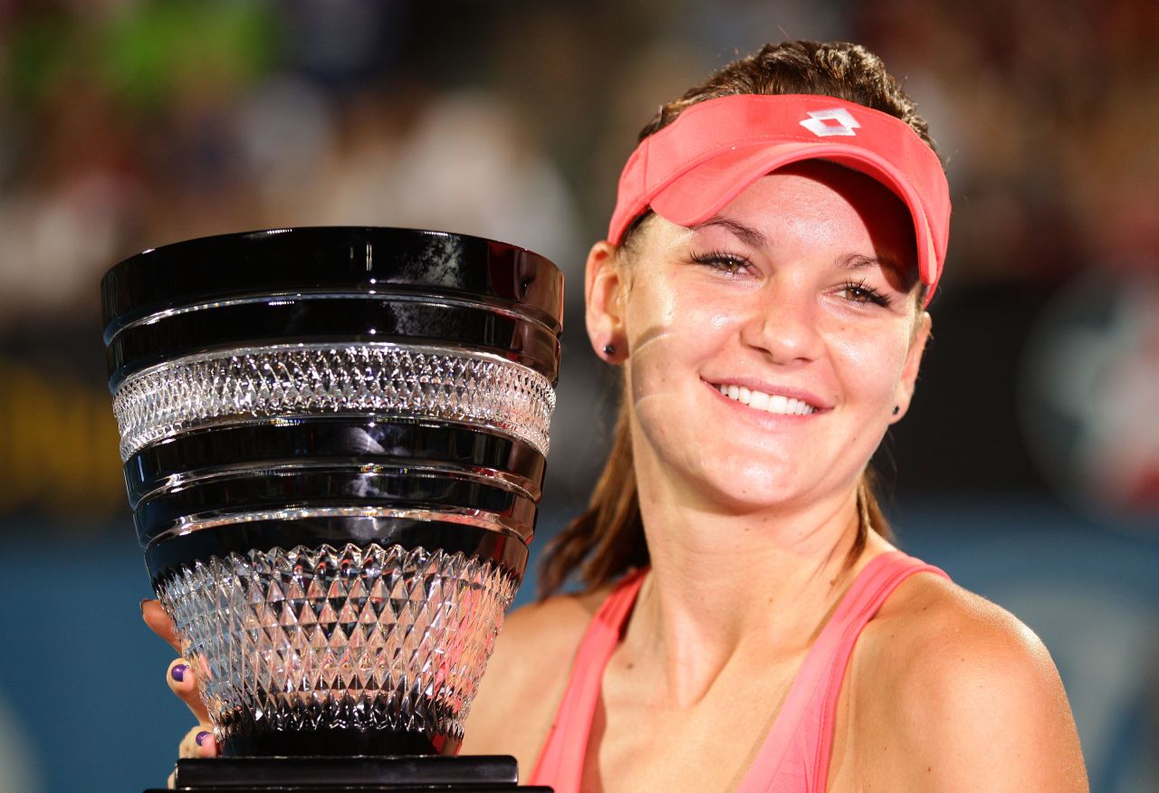 Agnieszka, 24, won the last of her 12 WTA titles in Australia earlier this year, at January's Sydney International. 