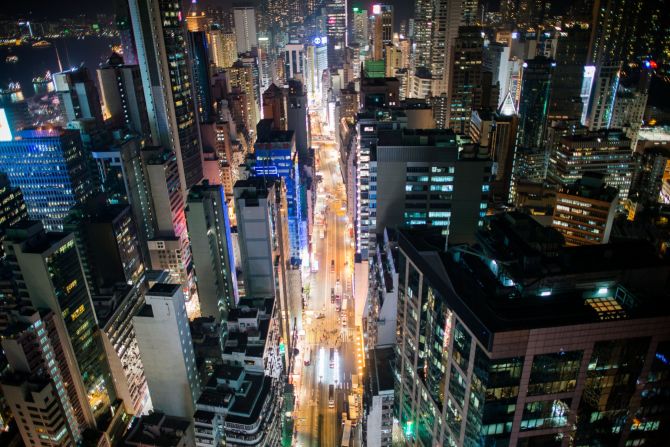 Parts of Hong Kong were found to be 1,000 times brighter than international norms.