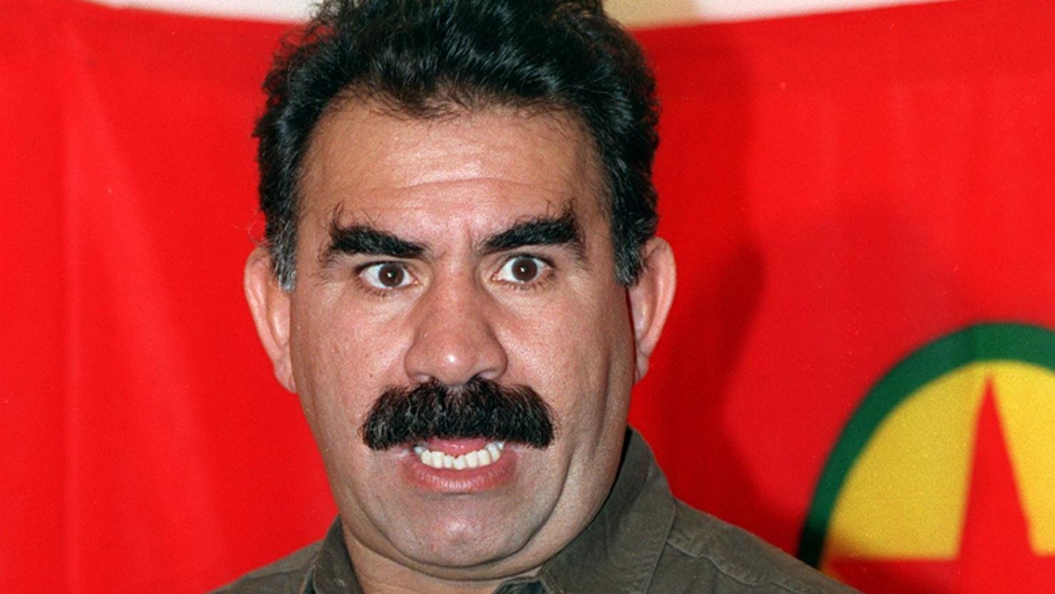 PKK founder Abdullah Ocalan, pictured in 1993, reportedly hasn't seen any family in two years.