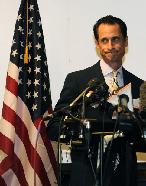 Anthony Weiner was a hotshot U.S. congressman from New York until he acknowledged tweeting photos of his, ahem, private parts to a woman who was not his wife. He resigned in disgrace in June 2011.