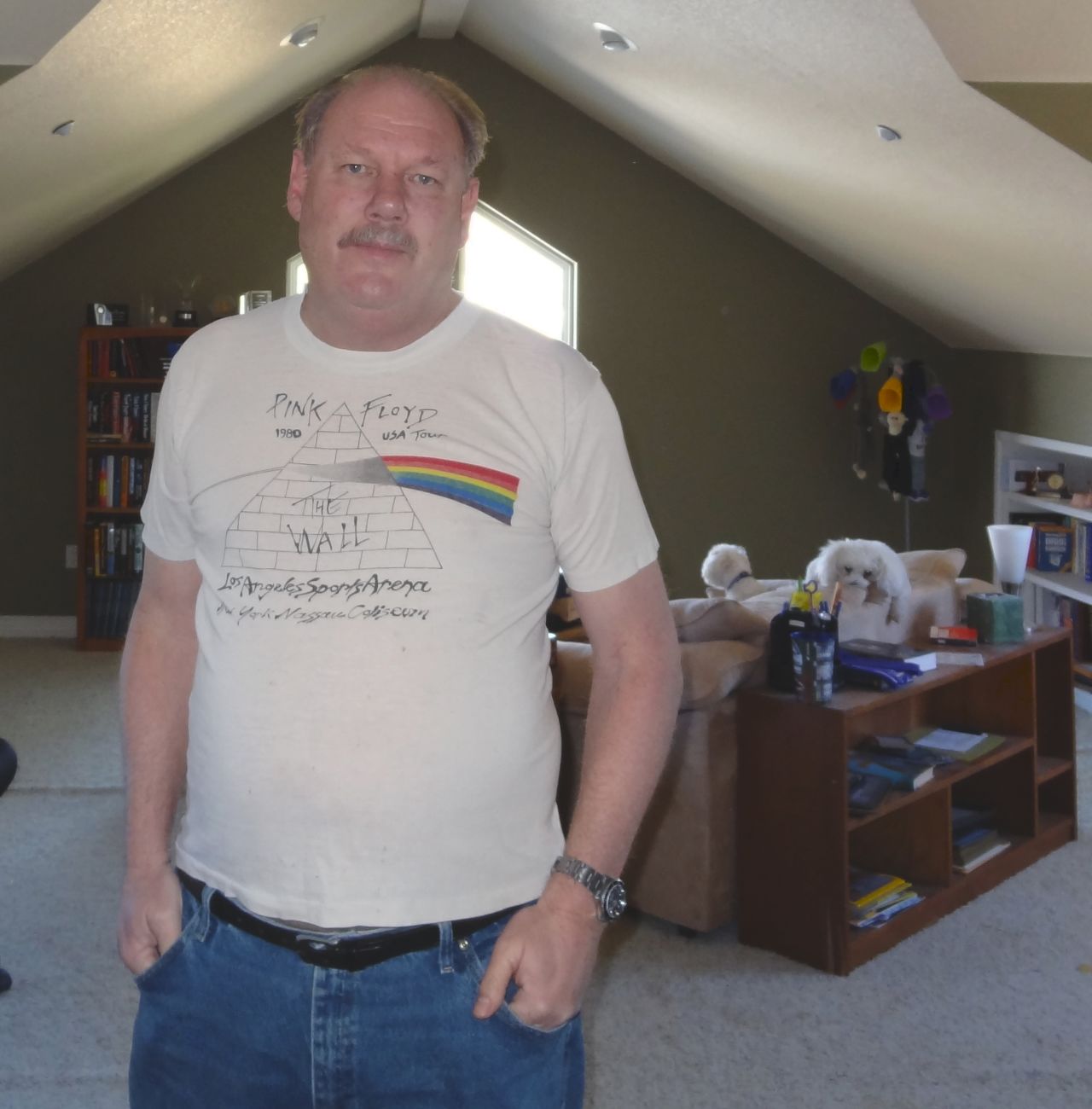 In 1980, <a href="http://ireport.cnn.com/docs/DOC-928482">Matthew Colver </a>went to a Pink Floyd concert where he bought this shirt from their Wall Tour. Decades later, he still wears it occasionally. "The T-shirt to me says that I may be old, but still like rock concerts," he said.