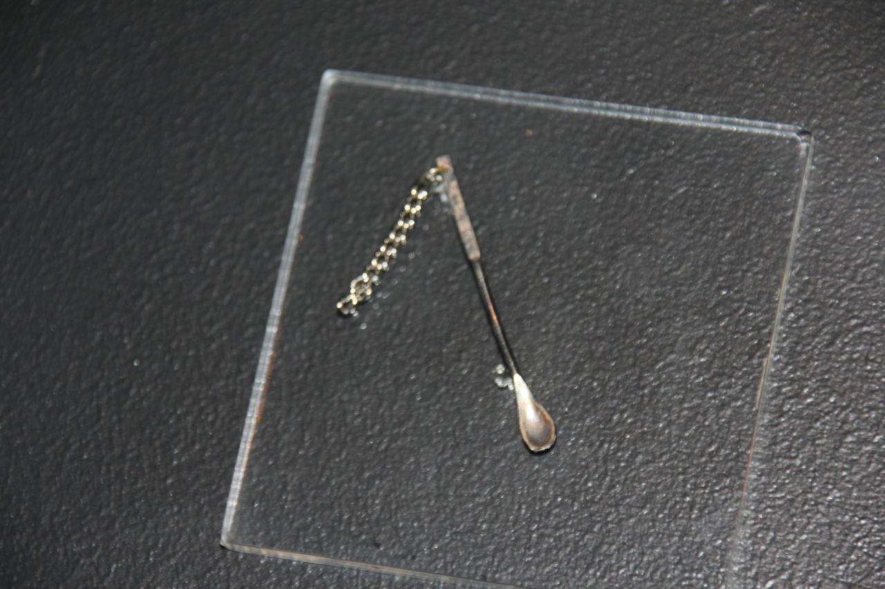 Bowie's cocaine addiction damaged his physical and mental health but failed to dampen his creative output. He kept this cocaine spoon in his pocket while recording the "Diamond Dogs" album in Los Angeles.