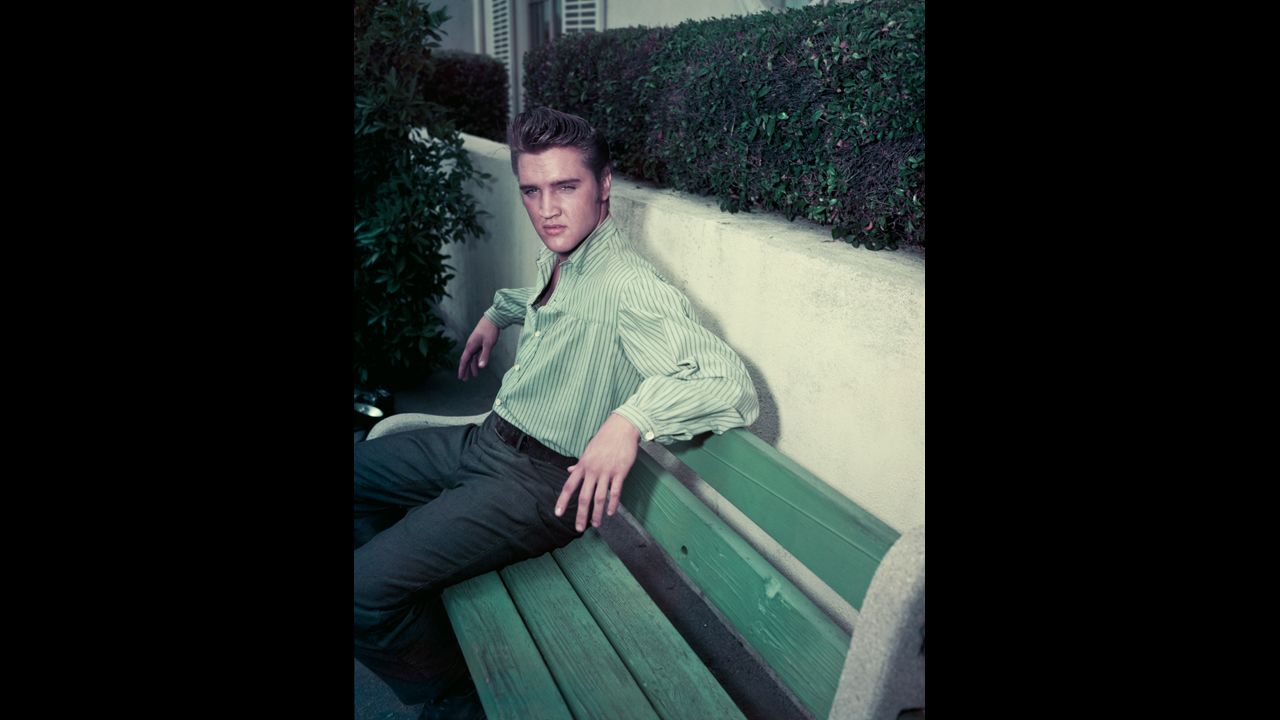 Elvis Presley's rock 'n' roll reign as a heartthrob had an edge of the risque. Seen here about 1957, Presley stole the hearts of fans on stage and on screen, no doubt in part because of those swiveling hips. 