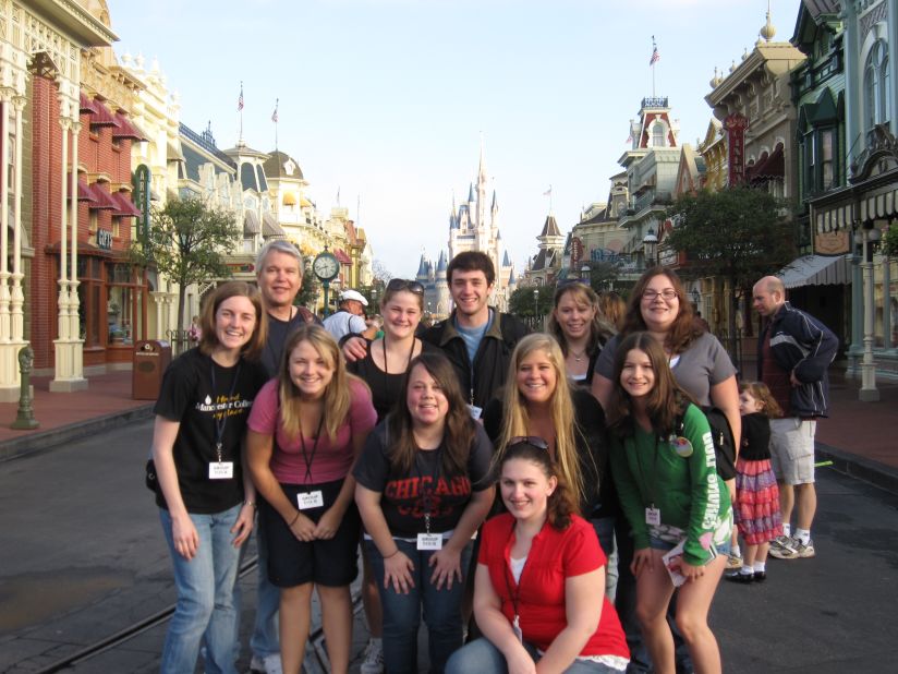 Manchester University sociologist Robert Pettit and his class visit Disney World as part of his three-week course "Disney and American culture."