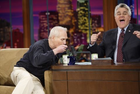 Leno asked actor and entrepreneur Paul Newman about adding pet food to his list of Newman's Own products on March 13, 2006.