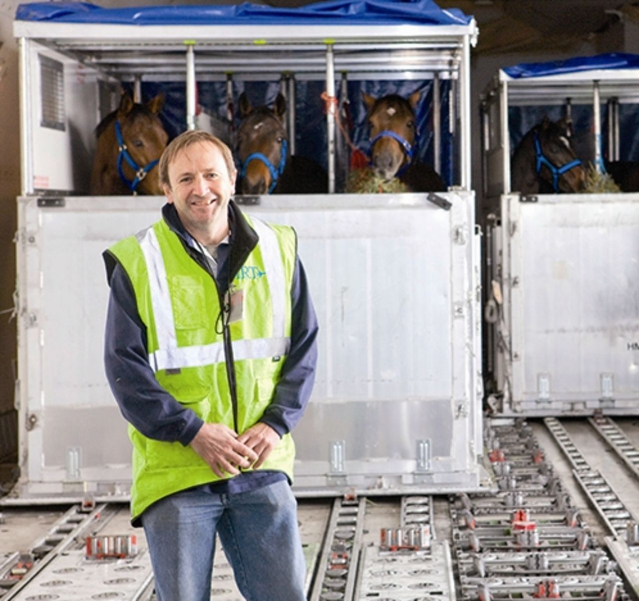Each International Racehorse Transport (IRT) flight includes an on board vet. The stables range from $17,000 for three-horse economy, £30,000 for two-horse buisiness class and $50,000 for a single horse to fly first class.
