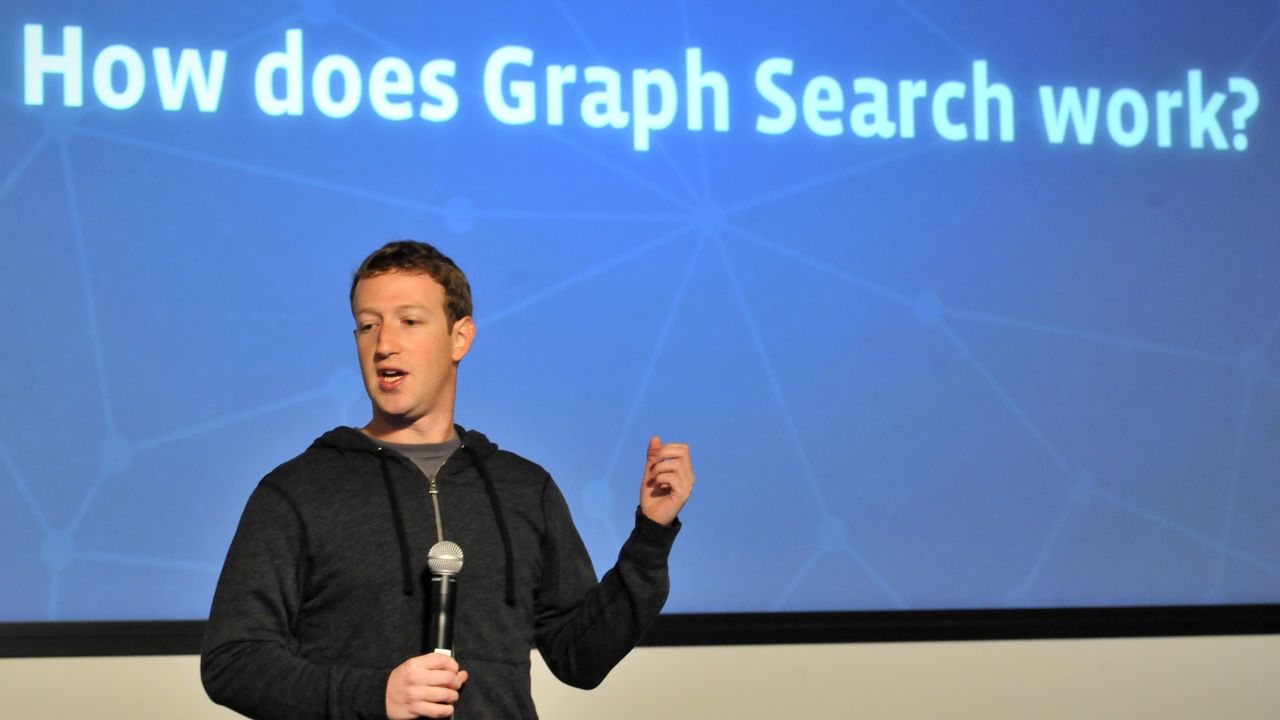 Facebook founder and CEO Mark Zuckerberg speaks at the unveiling of Facebook Graph Search in January.