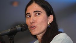 Cuban dissident blogger Yoani Sanchez, pictured here speaking at a press conference in Puebla, Mexico on March 10 2013, is in the United States as part of an 80-day tour of 10 countries that she began in February.