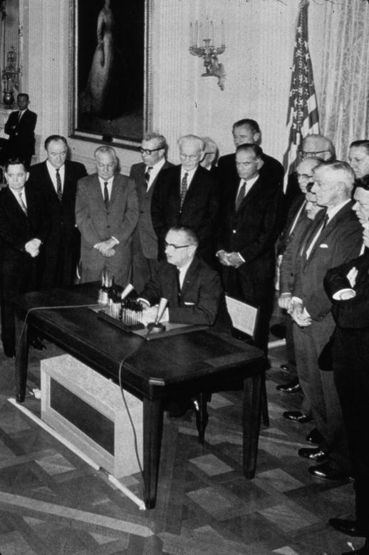 The Gulf of Tonkin Resolution gave President Lyndon Johnson a blank check to conduct the war in Vietnam. The House voted 416-0 in favor of the resolution while only two Senators voted against it. 