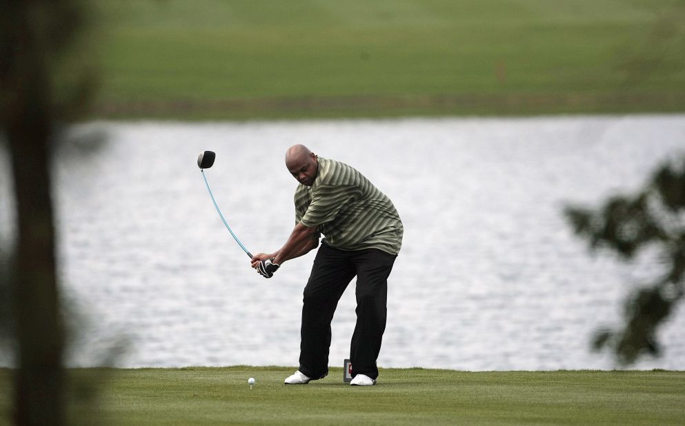 Haney, who has also worked with former basketball star Charles Barkley (pictured) on his TV show, says Phelps faces a tough challenge to become a top golfer.
