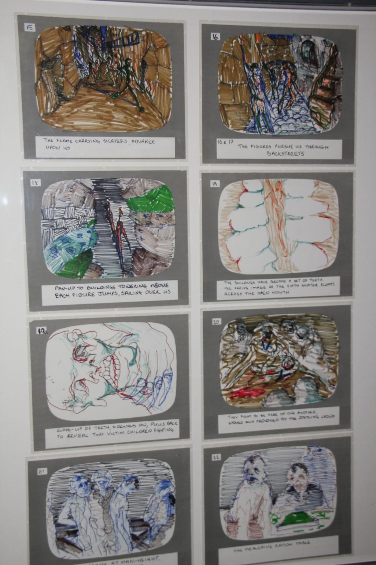 Bowie made these character sketches and notes in 1973/4 for a film set in "Hunger City." The inspiration was George Orwell's dystopian novel "Nineteen Eighty-Four," which Bowie wanted to adapt for the stage. Although the film and stage show were never performed, much of the material formed the basis of his next album, "Diamond Dogs."