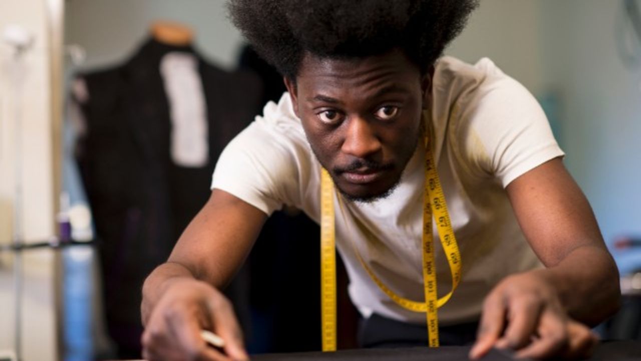 Poku learned everything he knows by altering his clothes to his liking.